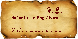 Hofmeister Engelhard névjegykártya